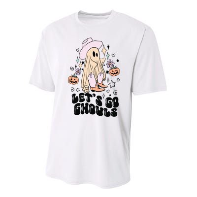 Lets Go Ghouls Funny Halloween Fall Performance Sprint T-Shirt