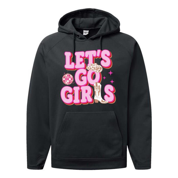 Lets Go Girl Cowgirl Howdy Performance Fleece Hoodie