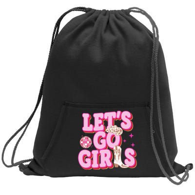 Lets Go Girl Cowgirl Howdy Sweatshirt Cinch Pack Bag