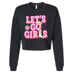 Lets Go Girl Cowgirl Howdy Cropped Pullover Crew