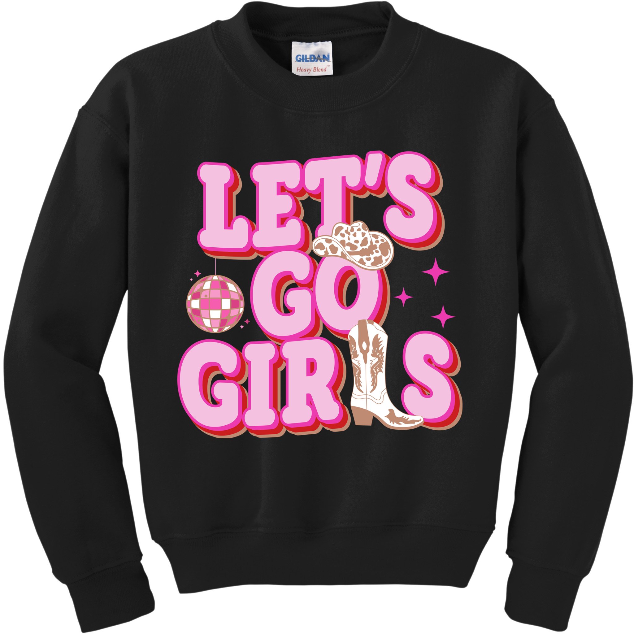 Lets Go Girl Cowgirl Howdy Kids Sweatshirt