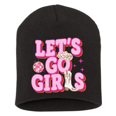 Lets Go Girl Cowgirl Howdy Short Acrylic Beanie