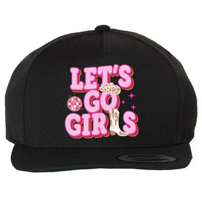 Lets Go Girl Cowgirl Howdy Wool Snapback Cap