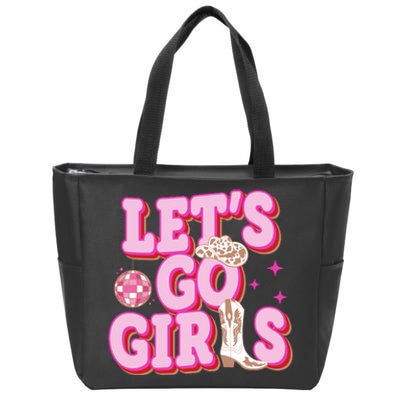 Lets Go Girl Cowgirl Howdy Zip Tote Bag