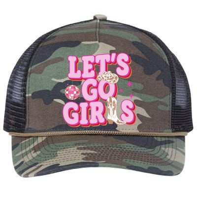 Lets Go Girl Cowgirl Howdy Retro Rope Trucker Hat Cap