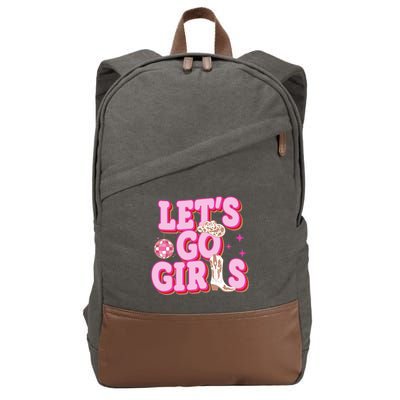 Lets Go Girl Cowgirl Howdy Cotton Canvas Backpack