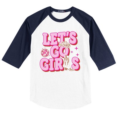 Lets Go Girl Cowgirl Howdy Baseball Sleeve Shirt