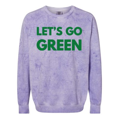 LetS Go Green Sport Wear Colorblast Crewneck Sweatshirt