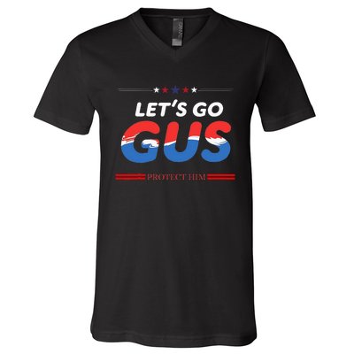 LetS Go Gus Protect Him Harris Walz 2024 For President V-Neck T-Shirt