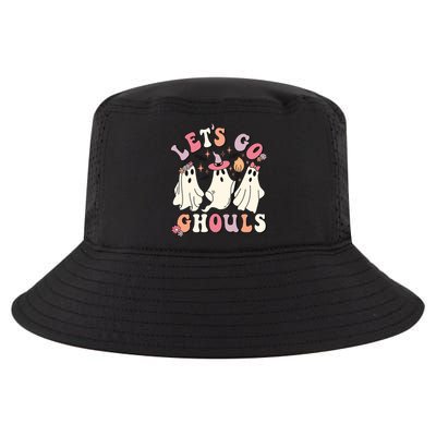 Let's Go Ghouls Funny Halloween Cute Groovy Ghost Retro Gift Cool Comfort Performance Bucket Hat