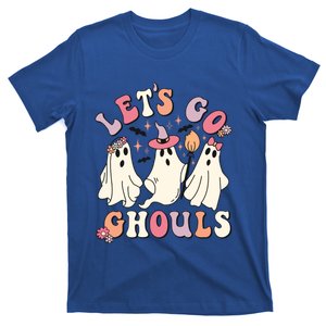 Let's Go Ghouls Funny Halloween Cute Groovy Ghost Retro Gift T-Shirt