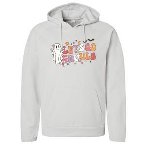 Lets Go Ghouls Ghost Funny Halloween Costume Performance Fleece Hoodie