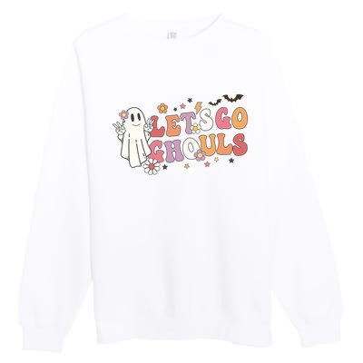 Lets Go Ghouls Ghost Funny Halloween Costume Premium Crewneck Sweatshirt