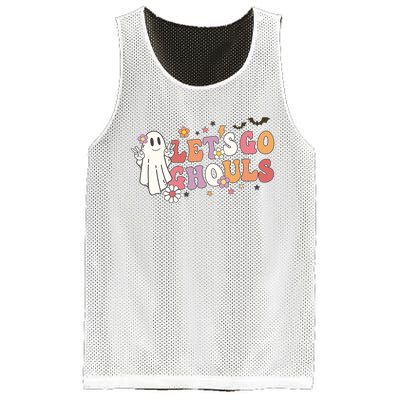 Lets Go Ghouls Ghost Funny Halloween Costume Mesh Reversible Basketball Jersey Tank