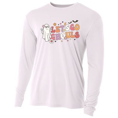 Lets Go Ghouls Ghost Funny Halloween Costume Cooling Performance Long Sleeve Crew