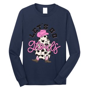 Let’s Go Ghouls Halloween Spooky Western Cowgirl Retro Long Sleeve Shirt