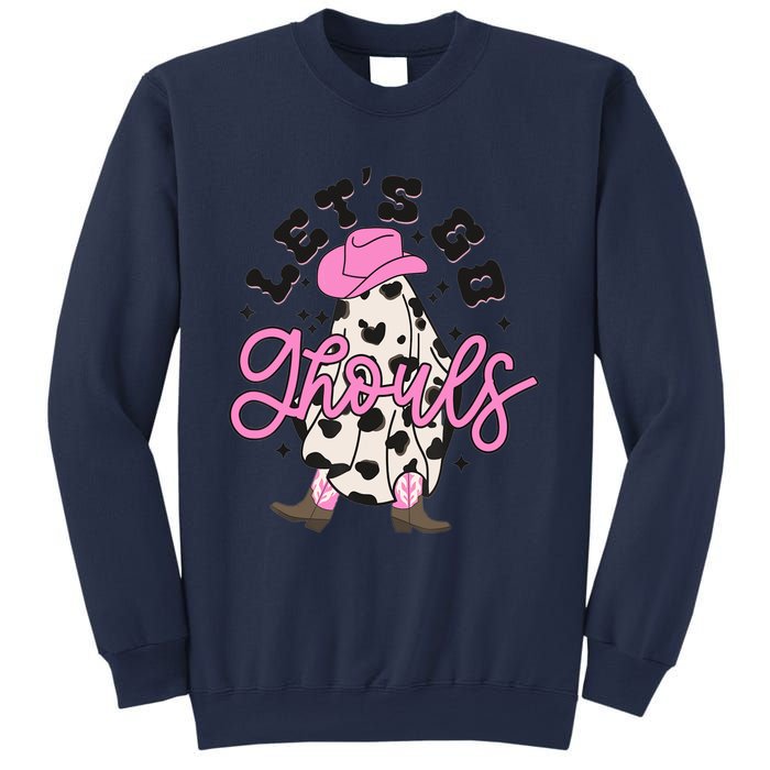 Let’s Go Ghouls Halloween Spooky Western Cowgirl Retro Sweatshirt