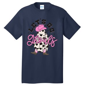 Let’s Go Ghouls Halloween Spooky Western Cowgirl Retro Tall T-Shirt