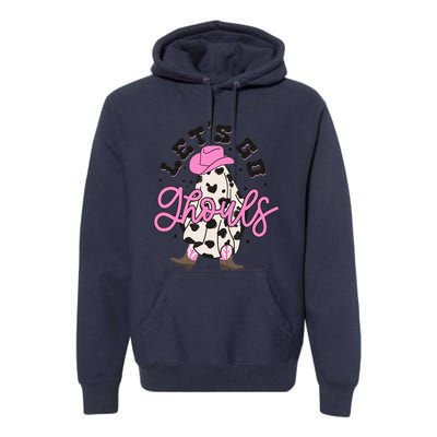 Let’s Go Ghouls Halloween Spooky Western Cowgirl Retro Premium Hoodie