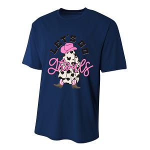 Let’s Go Ghouls Halloween Spooky Western Cowgirl Retro Performance Sprint T-Shirt