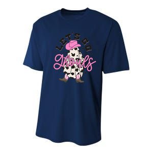 Let’s Go Ghouls Halloween Spooky Western Cowgirl Retro Youth Performance Sprint T-Shirt