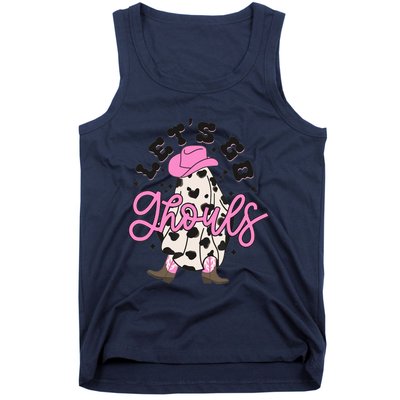 Let’s Go Ghouls Halloween Spooky Western Cowgirl Retro Tank Top