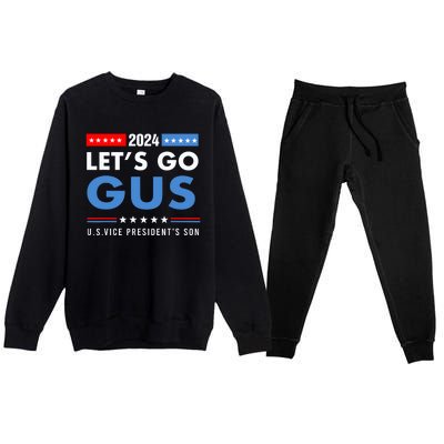 Lets Go Gus Walz Premium Crewneck Sweatsuit Set