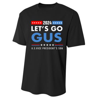 Lets Go Gus Walz Performance Sprint T-Shirt