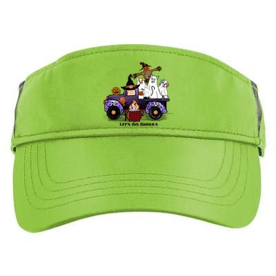 Let's Go Ghouls On Truck Funny Halloween Boo Witch Hat Cats Pumpkin Graphic Adult Drive Performance Visor