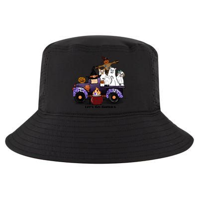 Let's Go Ghouls On Truck Funny Halloween Boo Witch Hat Cats Pumpkin Graphic Cool Comfort Performance Bucket Hat