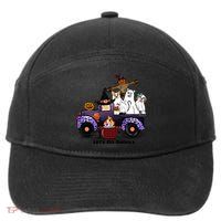 Let's Go Ghouls On Truck Funny Halloween Boo Witch Hat Cats Pumpkin Graphic 7-Panel Snapback Hat