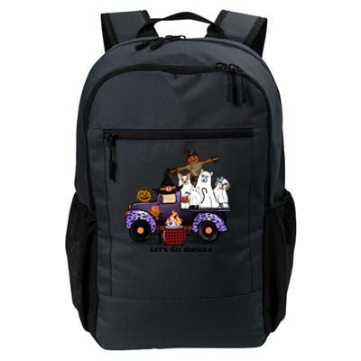 Let's Go Ghouls On Truck Funny Halloween Boo Witch Hat Cats Pumpkin Graphic Daily Commute Backpack