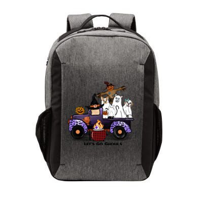 Let's Go Ghouls On Truck Funny Halloween Boo Witch Hat Cats Pumpkin Graphic Vector Backpack