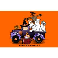 Let's Go Ghouls On Truck Funny Halloween Boo Witch Hat Cats Pumpkin Graphic Bumper Sticker