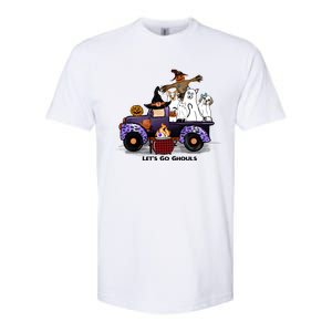 Let's Go Ghouls On Truck Funny Halloween Boo Witch Hat Cats Pumpkin Graphic Softstyle CVC T-Shirt