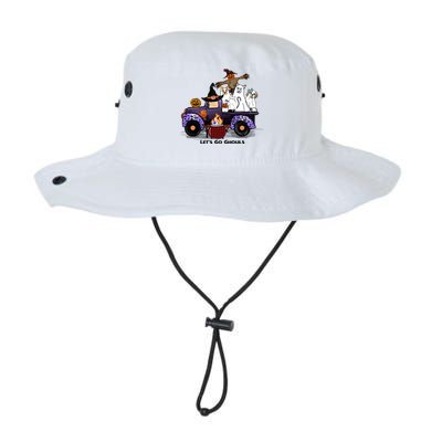 Let's Go Ghouls On Truck Funny Halloween Boo Witch Hat Cats Pumpkin Graphic Legacy Cool Fit Booney Bucket Hat