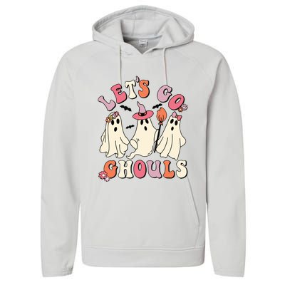 Lets Go Ghouls Halloween Performance Fleece Hoodie