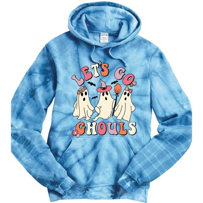 Lets Go Ghouls Halloween Tie Dye Hoodie