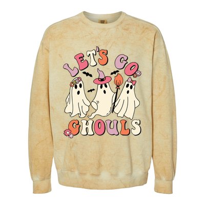 Lets Go Ghouls Halloween Colorblast Crewneck Sweatshirt