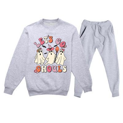 Lets Go Ghouls Halloween Premium Crewneck Sweatsuit Set