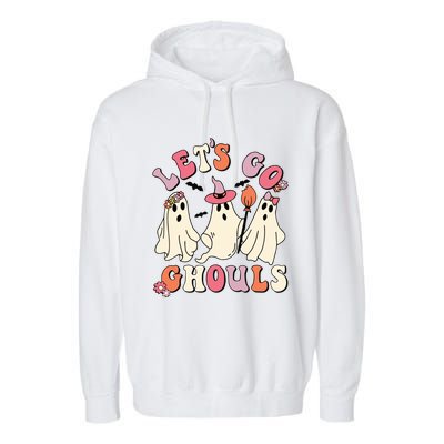 Lets Go Ghouls Halloween Garment-Dyed Fleece Hoodie