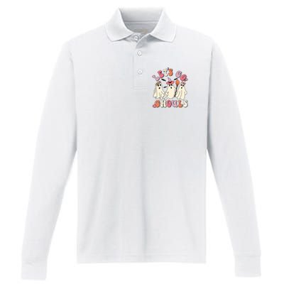 Lets Go Ghouls Halloween Performance Long Sleeve Polo