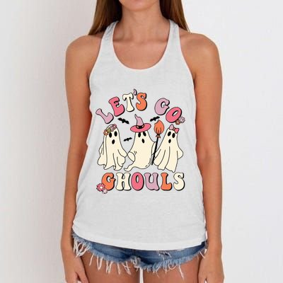 Lets Go Ghouls Halloween Women's Knotted Racerback Tank