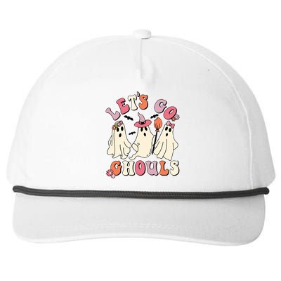 Lets Go Ghouls Halloween Snapback Five-Panel Rope Hat