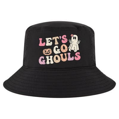 Lets Go Ghouls Halloween Retro Ghost Pumpkin Cool Comfort Performance Bucket Hat