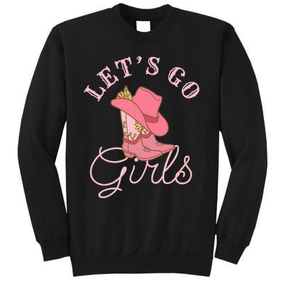 Lets Go Girl Fun Cute Country Western Cowgirl Bachelorette Sweatshirt