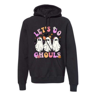 Lets Go Ghouls Halloween Ghost Outfit Costume Retro Groovy Premium Hoodie