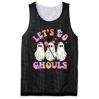 Lets Go Ghouls Halloween Ghost Outfit Costume Retro Groovy Mesh Reversible Basketball Jersey Tank