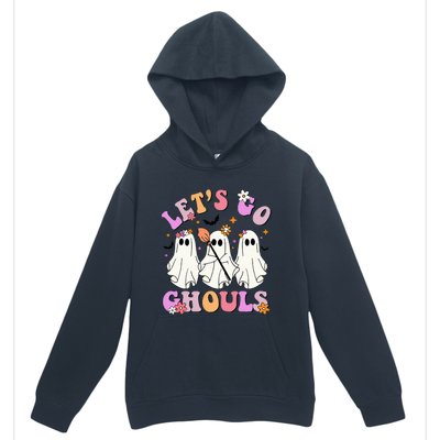 Lets Go Ghouls Halloween Ghost Outfit Costume Retro Groovy Urban Pullover Hoodie