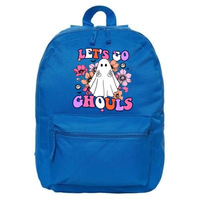 Lets Go Ghouls Funny Ghouls Hippie Costume Halloween Vibes Meaningful Gift 16 in Basic Backpack